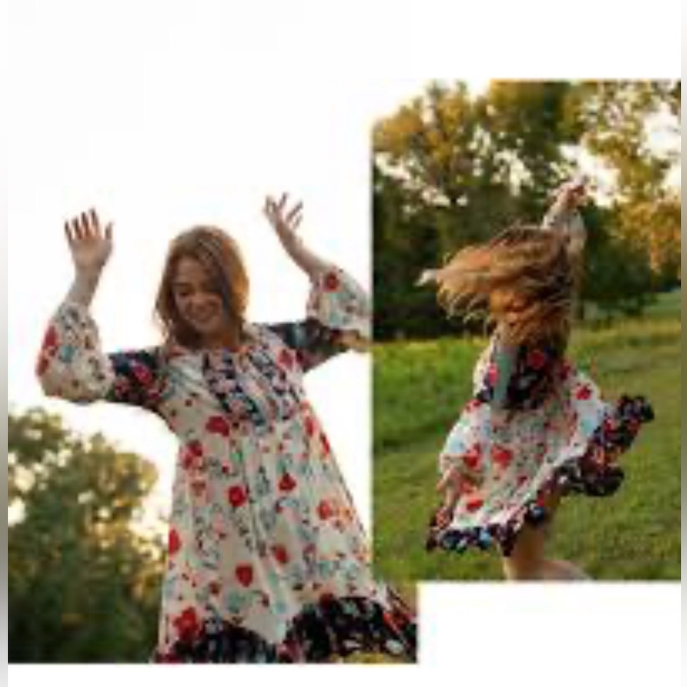 Floral V-Neck Dress by Patrons of Peace
